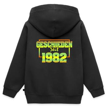 Mari 1982 - Sweat Premium à capuche zippé enfant bio - noir - Dos - AI Model Kid Male (0cm)