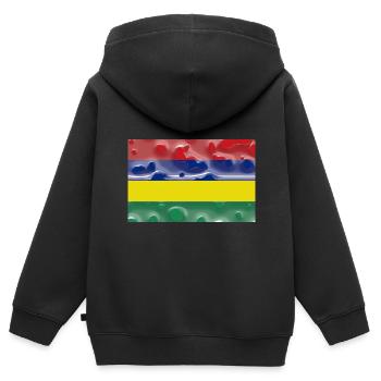 Maurice - Sweat Premium à capuche zippé enfant bio - noir - Dos - AI Model Kid Male (0cm)