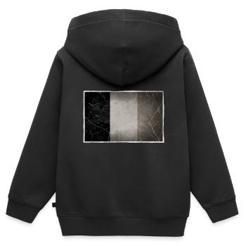 Belgien - Kinder Premium Organic Zip Hoodie - Schwarz - Hinten - AI Model Kid Male (0cm)