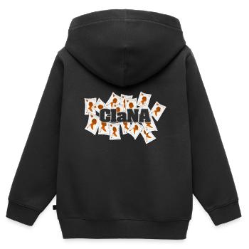 Geschenk für Ciana - Kinder Premium Organic Zip Hoodie - Schwarz - Hinten - AI Model Kid Male (0cm)