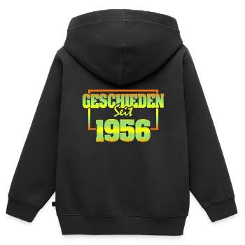 Geschieden 1956 - Kinder Premium Organic Zip Hoodie - Schwarz - Hinten - AI Model Kid Male (0cm)