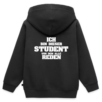 Student as a profession - Kids Premium Organic Zip-up Hoodie - black - Back - AI Model Kid Male (0cm)