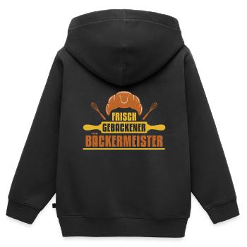 Bäcker Backen Konditor - Kinder Premium Organic Zip Hoodie - Schwarz - Hinten - AI Model Kid Male (0cm)