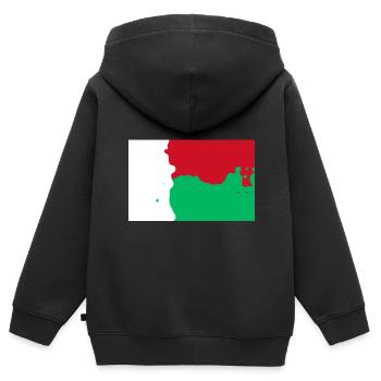 Madagaskar - Kinder Premium Organic Zip Hoodie - Schwarz - Hinten - AI Model Kid Male (0cm)