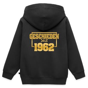 Ehemann 1962 - Kinder Premium Organic Zip Hoodie - Schwarz - Hinten - AI Model Kid Male (0cm)