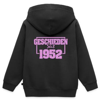 1952 - Kinder Premium Organic Zip Hoodie - Schwarz - Hinten - AI Model Kid Male (0cm)
