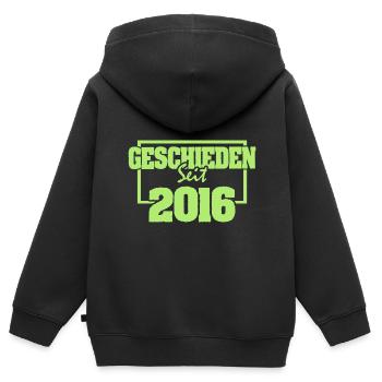 Freiheit 2016 - Kinder Premium Organic Zip Hoodie - Schwarz - Hinten - AI Model Kid Male (0cm)
