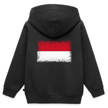 Indonesien - Kinder Premium Organic Zip Hoodie - Schwarz - Hinten - AI Model Kid Male (0cm)