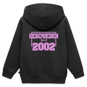 Geschieden 2002 - Kinder Premium Organic Zip Hoodie - Schwarz - Hinten - AI Model Kid Male (0cm)