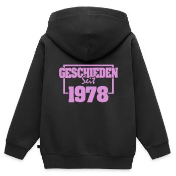 Ehe 1978 - Kinder Premium Organic Zip Hoodie - Schwarz - Hinten - AI Model Kid Male (0cm)