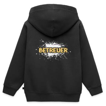 Job Betreuer - Kinder Premium Organic Zip Hoodie - Schwarz - Hinten - AI Model Kid Male (0cm)