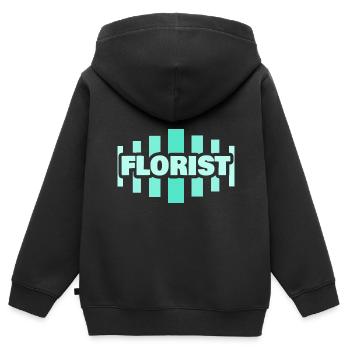 Florist als Beruf - Kinder Premium Organic Zip Hoodie - Schwarz - Hinten - AI Model Kid Male (0cm)