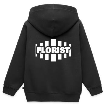 Florist als Beruf - Kinder Premium Organic Zip Hoodie - Schwarz - Hinten - AI Model Kid Male (0cm)