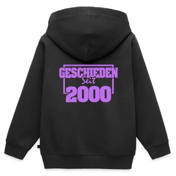 Freiheit 2000 - Kinder Premium Organic Zip Hoodie - Schwarz - Hinten - AI Model Kid Male (0cm)
