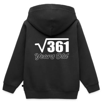 361 Jahre alt Statistiker Geschenk - Kinder Premium Organic Zip Hoodie - Schwarz - Hinten - AI Model Kid Male (0cm)