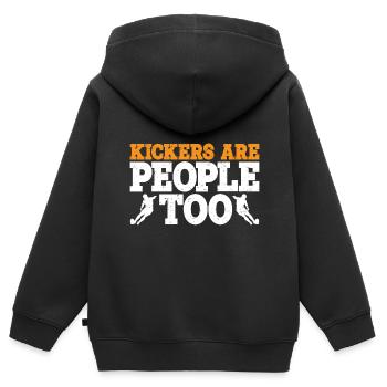 Kickers Are People Too 20 - Kids Premium Organic Zip-up Hoodie - black - Back - AI Model Kid Male (0cm)