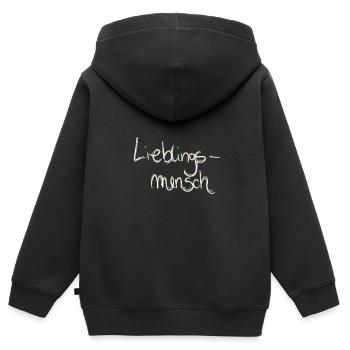 Zeige deine Verbundenheit - Kinder Premium Organic Zip Hoodie - Schwarz - Hinten - AI Model Kid Male (0cm)