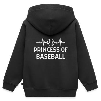 Baseball Spieler Baseball Sprüche Geschenk - Kinder Premium Organic Zip Hoodie - Schwarz - Hinten - AI Model Kid Male (0cm)