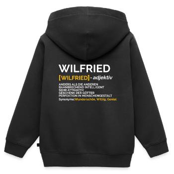 Scott - Sweat Premium à capuche zippé enfant bio - noir - Dos - AI Model Kid Male (0cm)