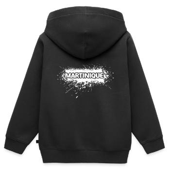 Sonne Martinique - Kinder Premium Organic Zip Hoodie - Schwarz - Hinten - AI Model Kid Male (0cm)