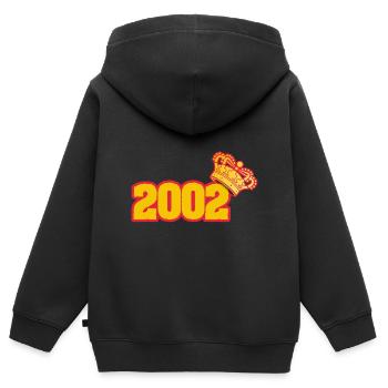 2002 - Sweat Premium à capuche zippé enfant bio - noir - Dos - AI Model Kid Male (0cm)