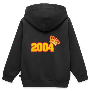 Né en 2004 - Sweat Premium à capuche zippé enfant bio - noir - Dos - AI Model Kid Male (0cm)