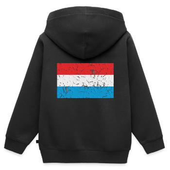 Luxemburg - Kinder Premium Organic Zip Hoodie - Schwarz - Hinten - AI Model Kid Male (0cm)