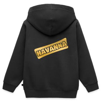 Havanna als Vorname - Kinder Premium Organic Zip Hoodie - Schwarz - Hinten - AI Model Kid Male (0cm)