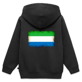 Leone als Sierra - Kinder Premium Organic Zip Hoodie - Schwarz - Hinten - AI Model Kid Male (0cm)