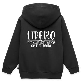 Libero, The Craziest Player Of The Team 4 - Kinder Premium Organic Zip Hoodie - Schwarz - Hinten - AI Model Kid Male (0cm)