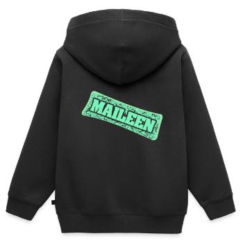 Nom: Maileen - Sweat Premium à capuche zippé enfant bio - noir - Dos - AI Model Kid Male (0cm)
