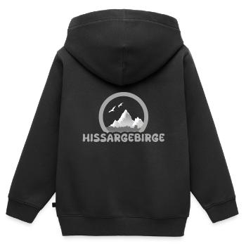 Trekking Hissar Mountains - Kids Premium Organic Zip-up Hoodie - black - Back - AI Model Kid Male (0cm)