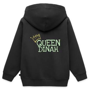 Vorname Dinah - Kinder Premium Organic Zip Hoodie - Schwarz - Hinten - AI Model Kid Male (0cm)