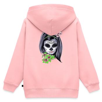 Masking for Mardi Gras - Kids Premium Organic Zip-up Hoodie - rose - Back - AI Model Kid Female (0cm)