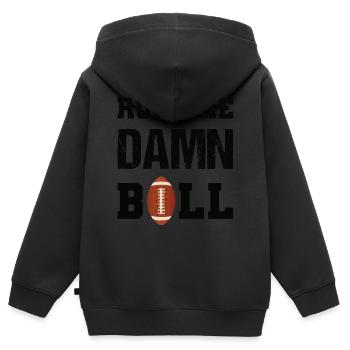 Run The Damn Ball - American Football - Kinder Premium Organic Zip Hoodie - Schwarz - Hinten - AI Model Kid Male (0cm)
