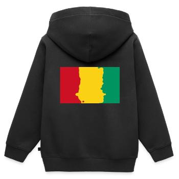 Guinea - Kids Premium Organic Zip-up Hoodie - black - Back - AI Model Kid Male (0cm)