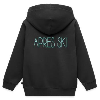 Apres Ski - Kinder Premium Organic Zip Hoodie - Schwarz - Hinten - AI Model Kid Male (0cm)