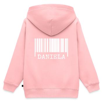 Wife for Daniela Girl Woman - Kids Premium Organic Zip-up Hoodie - rose - Back - AI Model Kid Female (0cm)