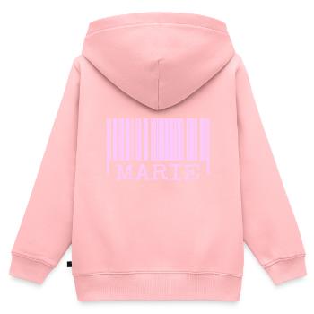 Marie Marie - Kinder Premium Organic Zip Hoodie - Rosa - Hinten - AI Model Kid Female (0cm)