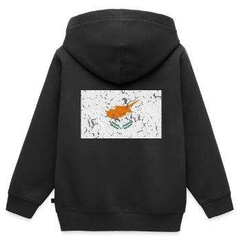 Cyprus - Kids Premium Organic Zip-up Hoodie - black - Back - AI Model Kid Male (0cm)
