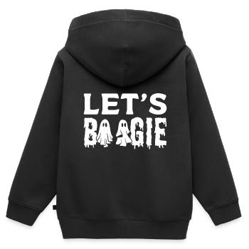 Let's Boogie Ballsaaltänzerin - Kinder Premium Organic Zip Hoodie - Schwarz - Hinten - AI Model Kid Male (0cm)