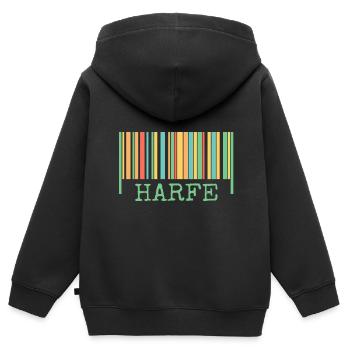 Harpe Harpe - Sweat Premium à capuche zippé enfant bio - noir - Dos - AI Model Kid Male (0cm)