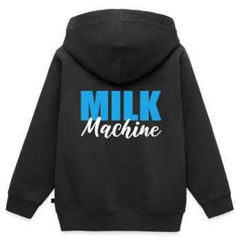 Milchmaschine Stillende Mutter Gift - Kinder Premium Organic Zip Hoodie - Schwarz - Hinten - AI Model Kid Male (0cm)
