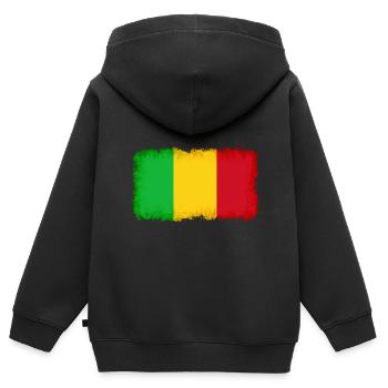 Land Mali - Kinder Premium Organic Zip Hoodie - Schwarz - Hinten - AI Model Kid Male (0cm)