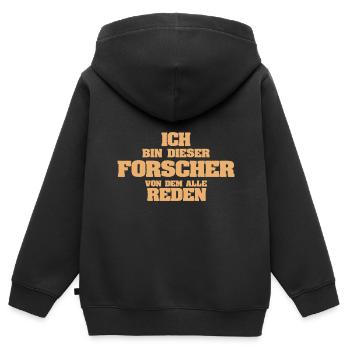 Forscher als Beruf - Kinder Premium Organic Zip Hoodie - Schwarz - Hinten - AI Model Kid Male (0cm)