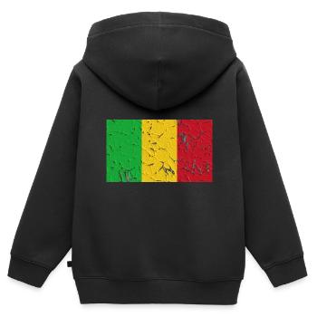 Mali - Sweat Premium à capuche zippé enfant bio - noir - Dos - AI Model Kid Male (0cm)