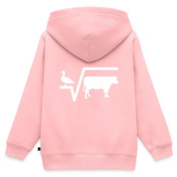 Informaticien Programmeur informatique Nerd Geek - Sweat Premium à capuche zippé enfant bio - rose - Dos - AI Model Kid Female (0cm)
