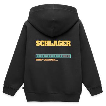 Ladebalken Schlager Schlagerstar wird geladen - Kinder Premium Organic Zip Hoodie - Schwarz - Hinten - AI Model Kid Male (0cm)