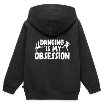 La danse est mon obsession 2 - Sweat Premium à capuche zippé enfant bio - noir - Dos - AI Model Kid Male (0cm)