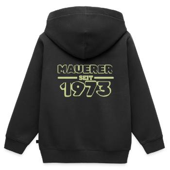 1973 1973 - Sweat Premium à capuche zippé enfant bio - noir - Dos - AI Model Kid Male (0cm)